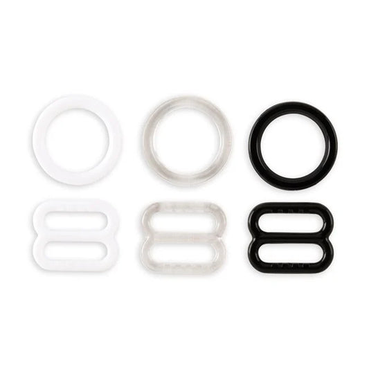 Dritz-Lingerie Strap Slides & Rings - 3 Sets-sewing notion-gather here online