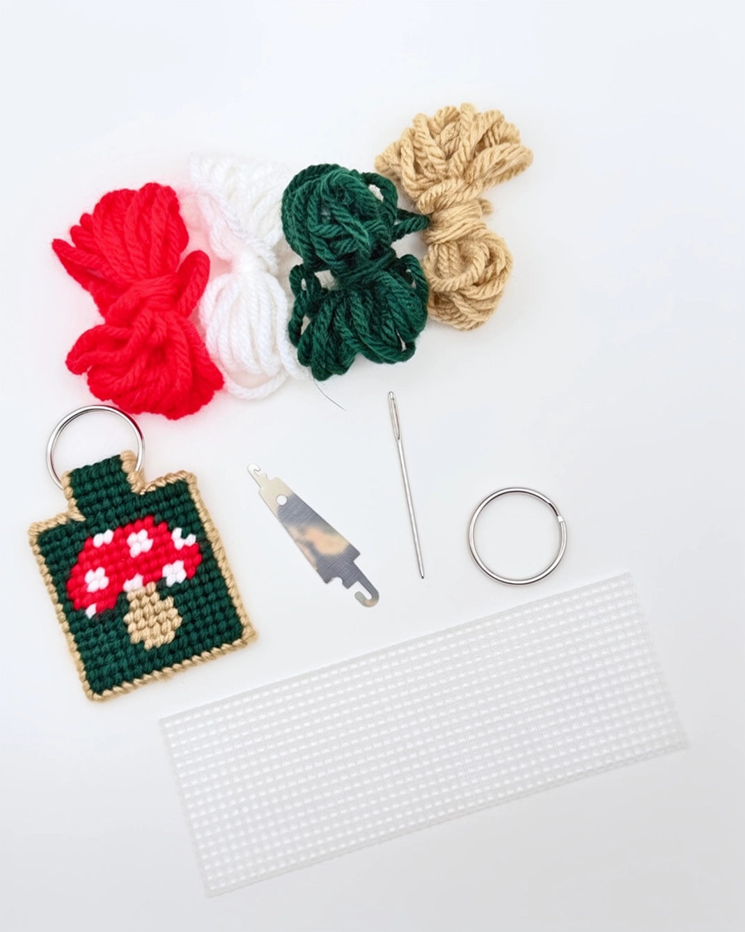 gather here classes-Embroidery - Needlepoint Key Chain-class-gather here online