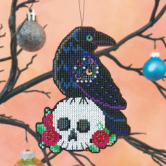 gather here classes-Cross Stitch - Nevermore Ornament-class-gather here online