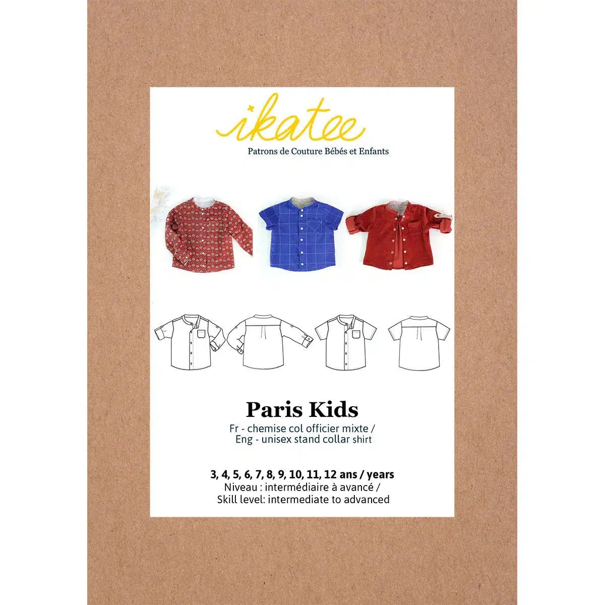 Ikatee-Paris Shirt Pattern-sewing pattern - kids-gather here online