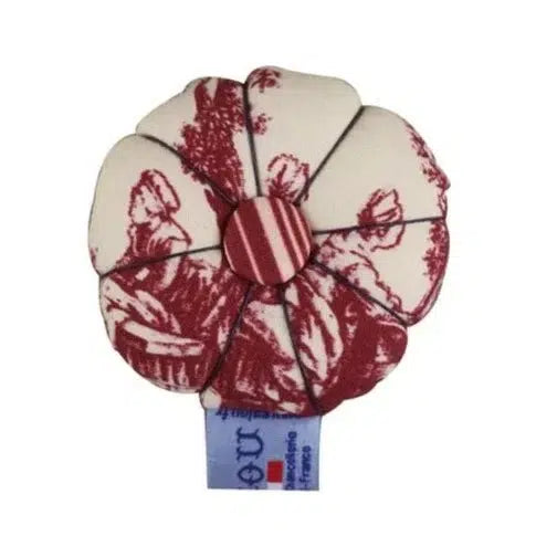 Sajou-Fabric Pincushion - Bordeaux Toile de Jouy-sewing notion-gather here online