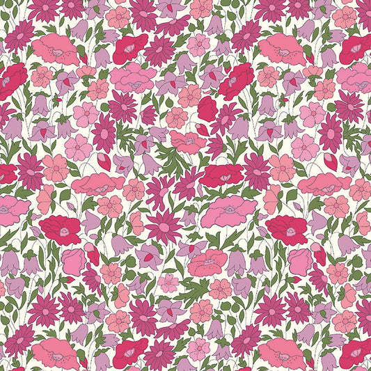 Liberty of London-Tana Lawn - Poppy Forest Pink-fabric-gather here online