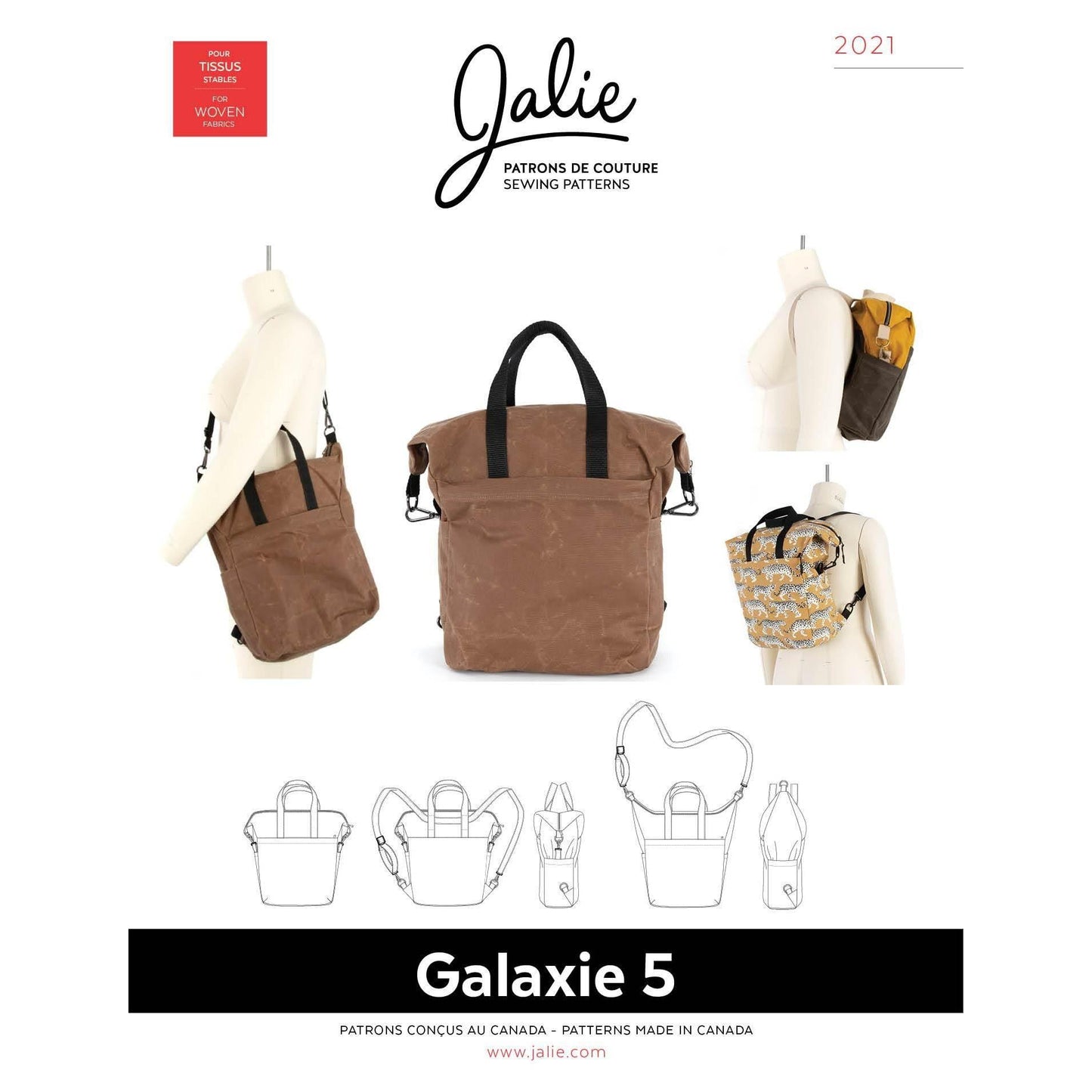 2021 // GALAXIE 5 - 3-in-1 Convertible backpack - Jalie