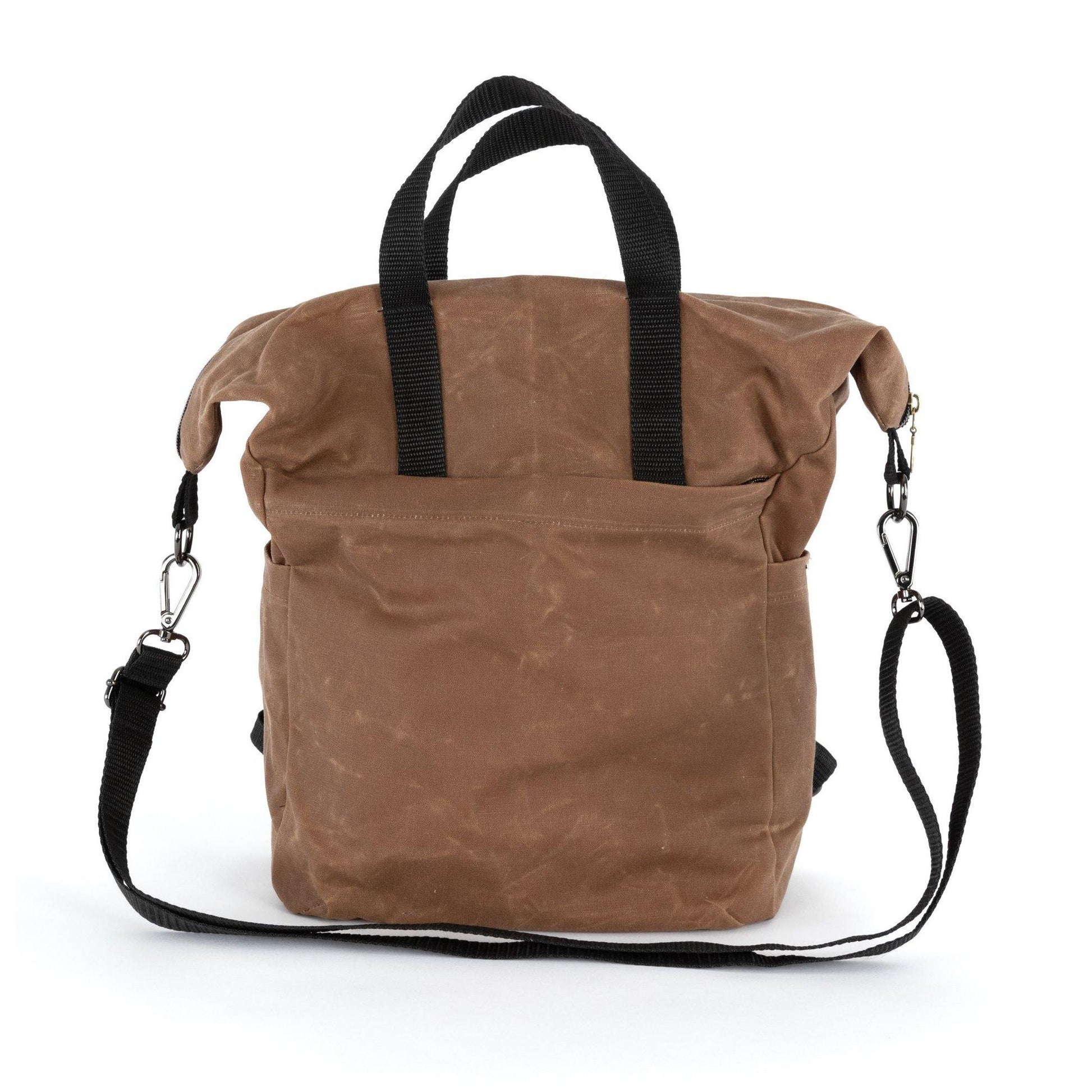Vega waxed canvas bag in messenger bag mode