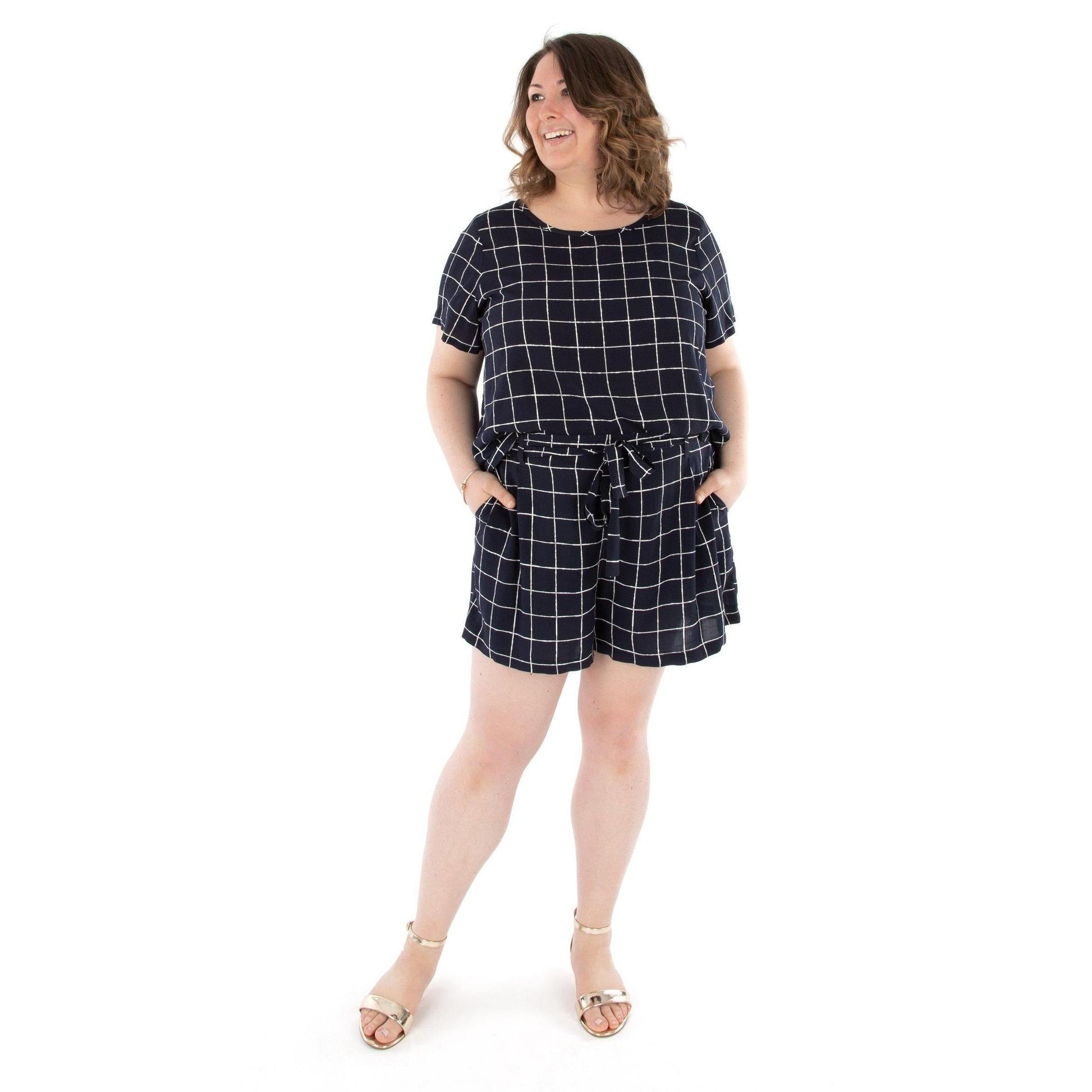 Jalie 3908 Shorts with 3905 top for a faux-romper look