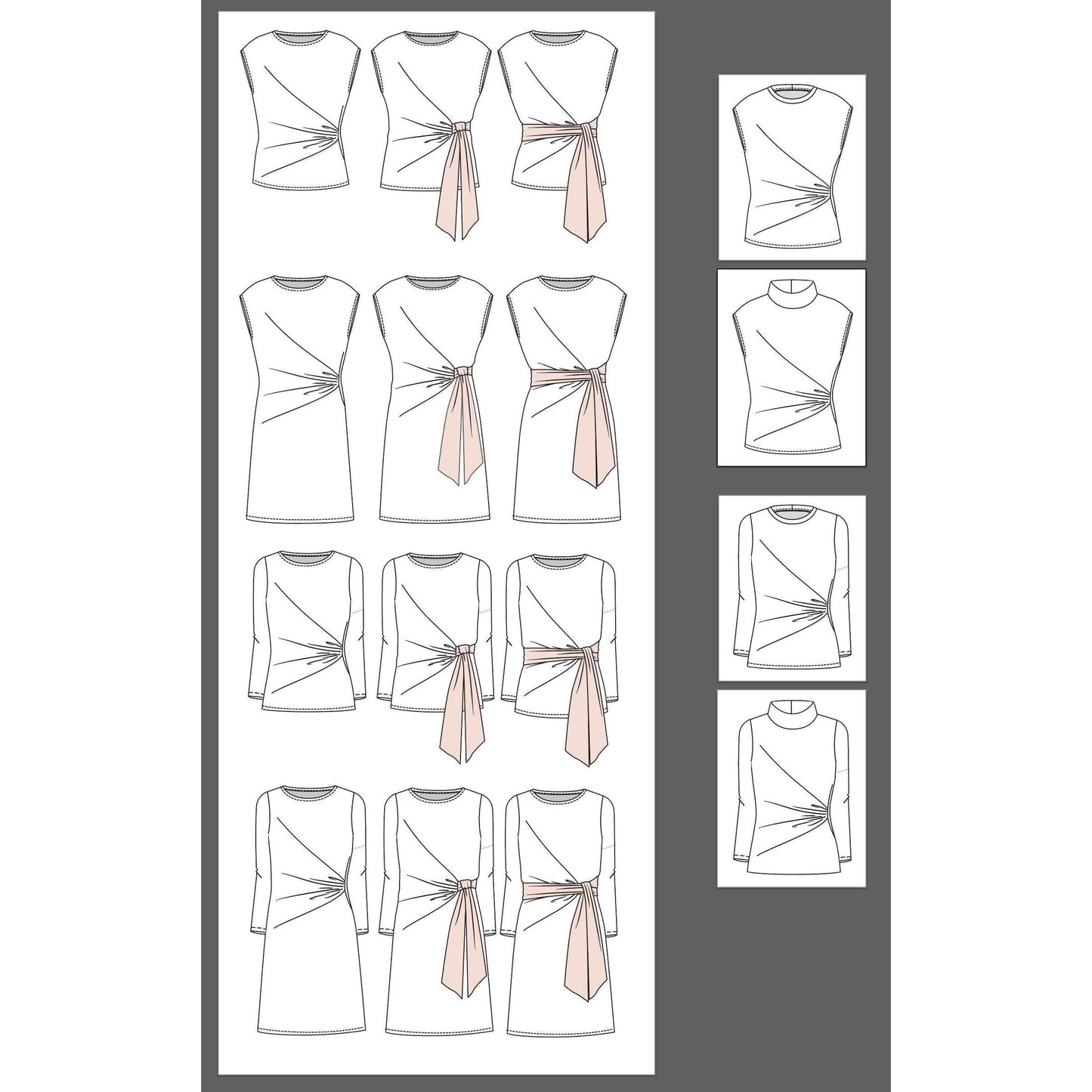 Jalie 3997 - RACHEL - All options included in the pattern
