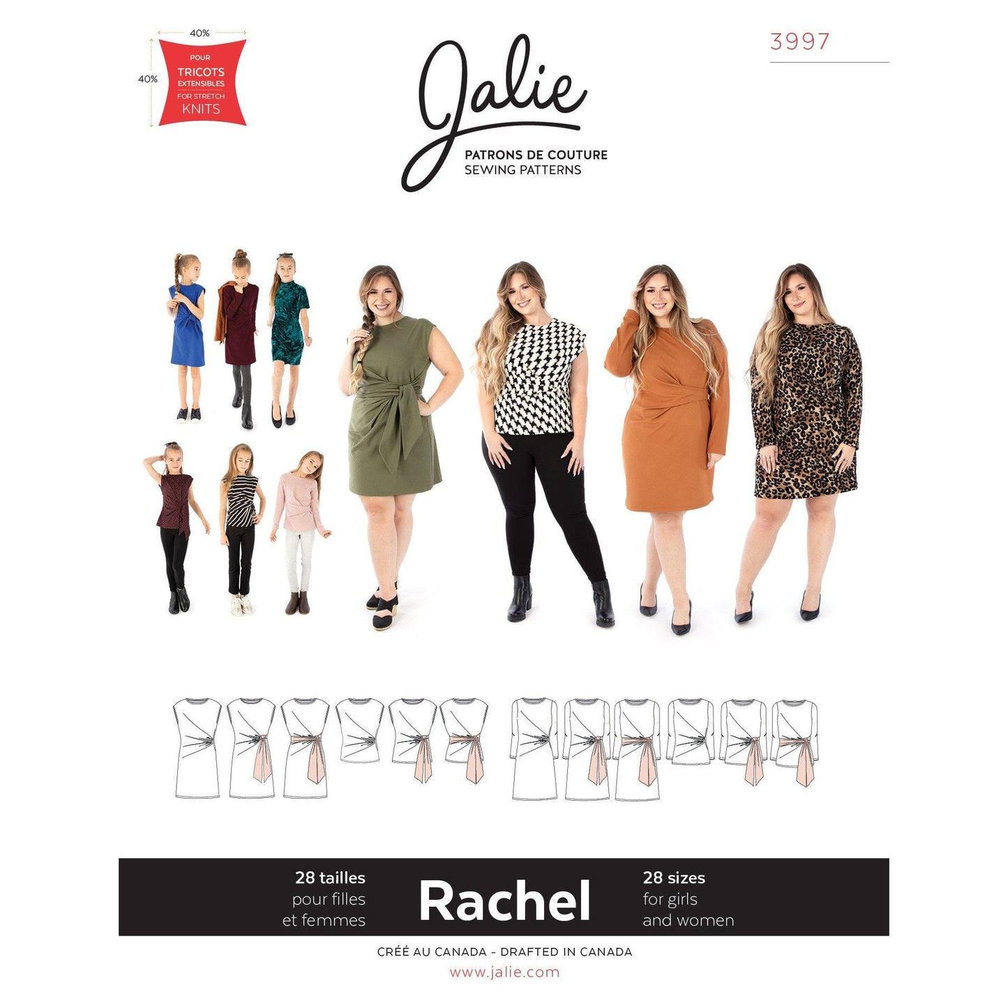 3997 // RACHEL Front-Tie Dress and Top - Jalie