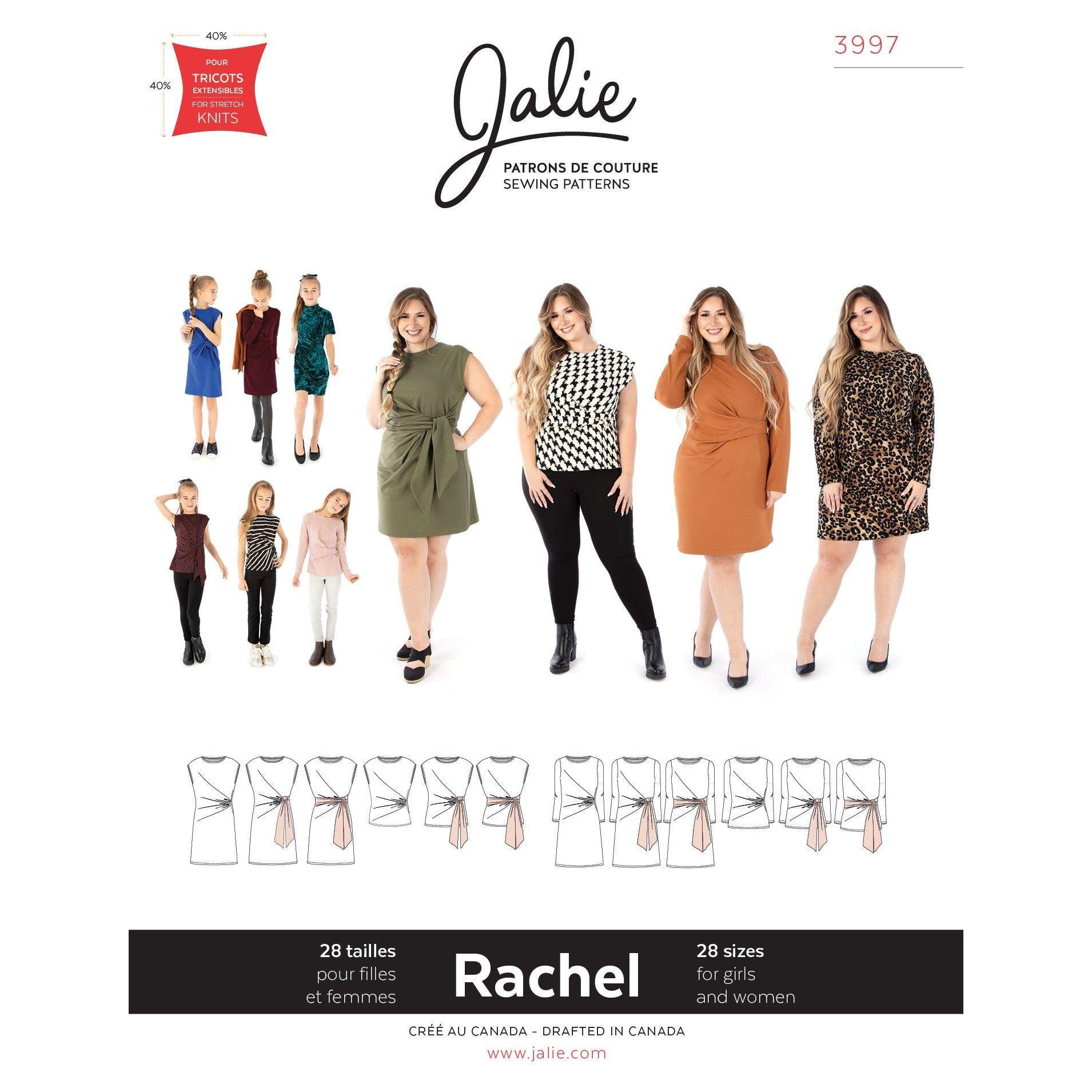 3997 // RACHEL Front-Tie Dress and Top - Jalie