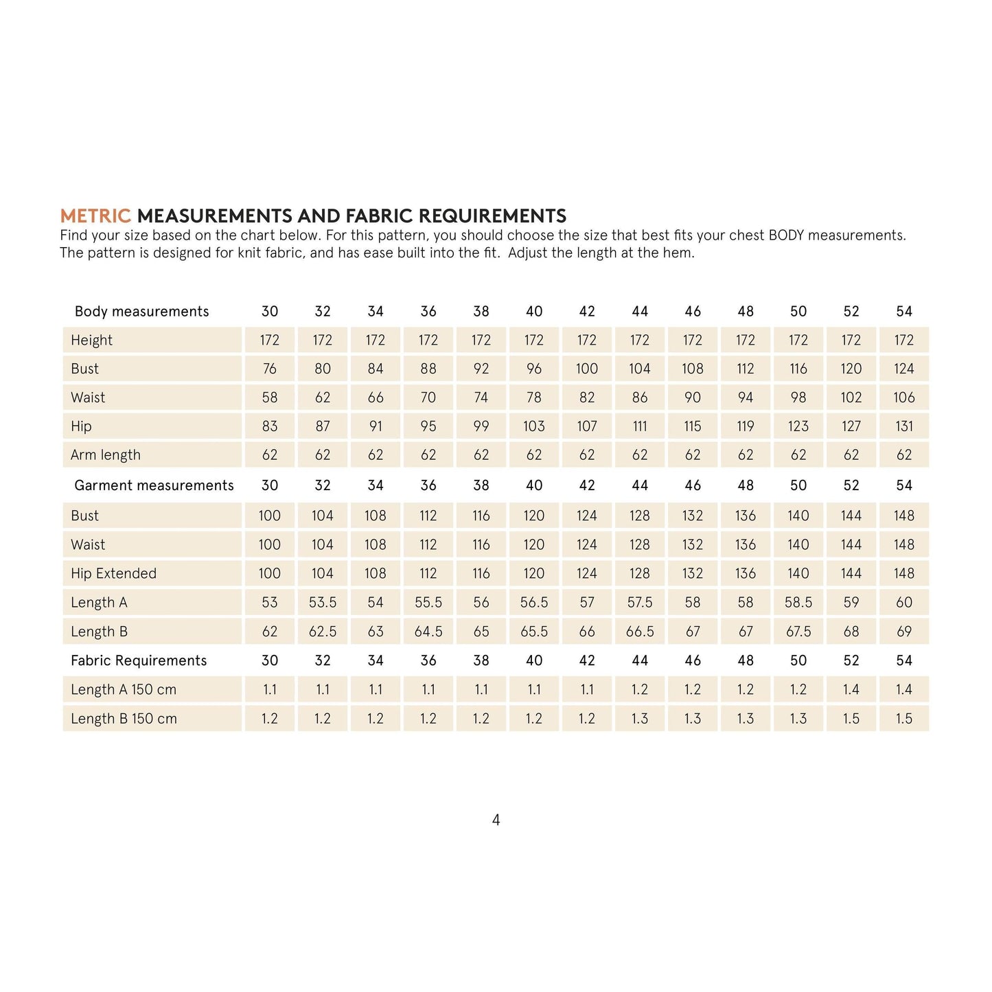 Boxy Raglan metric measurements