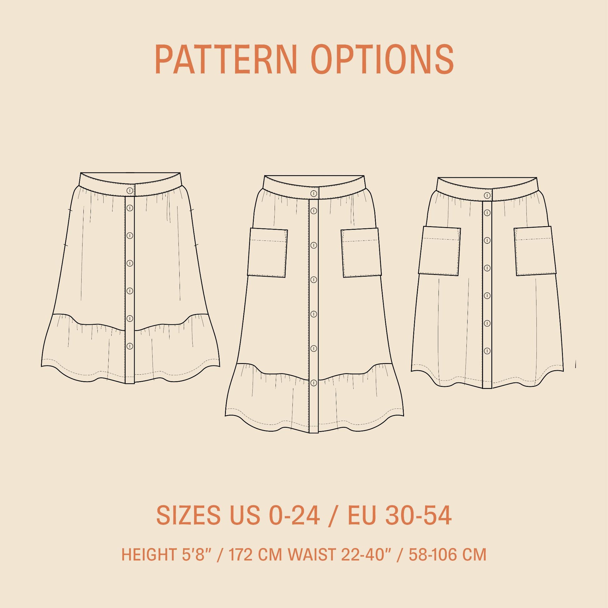 Front Button Skirt Pattern Wardrobe By Me