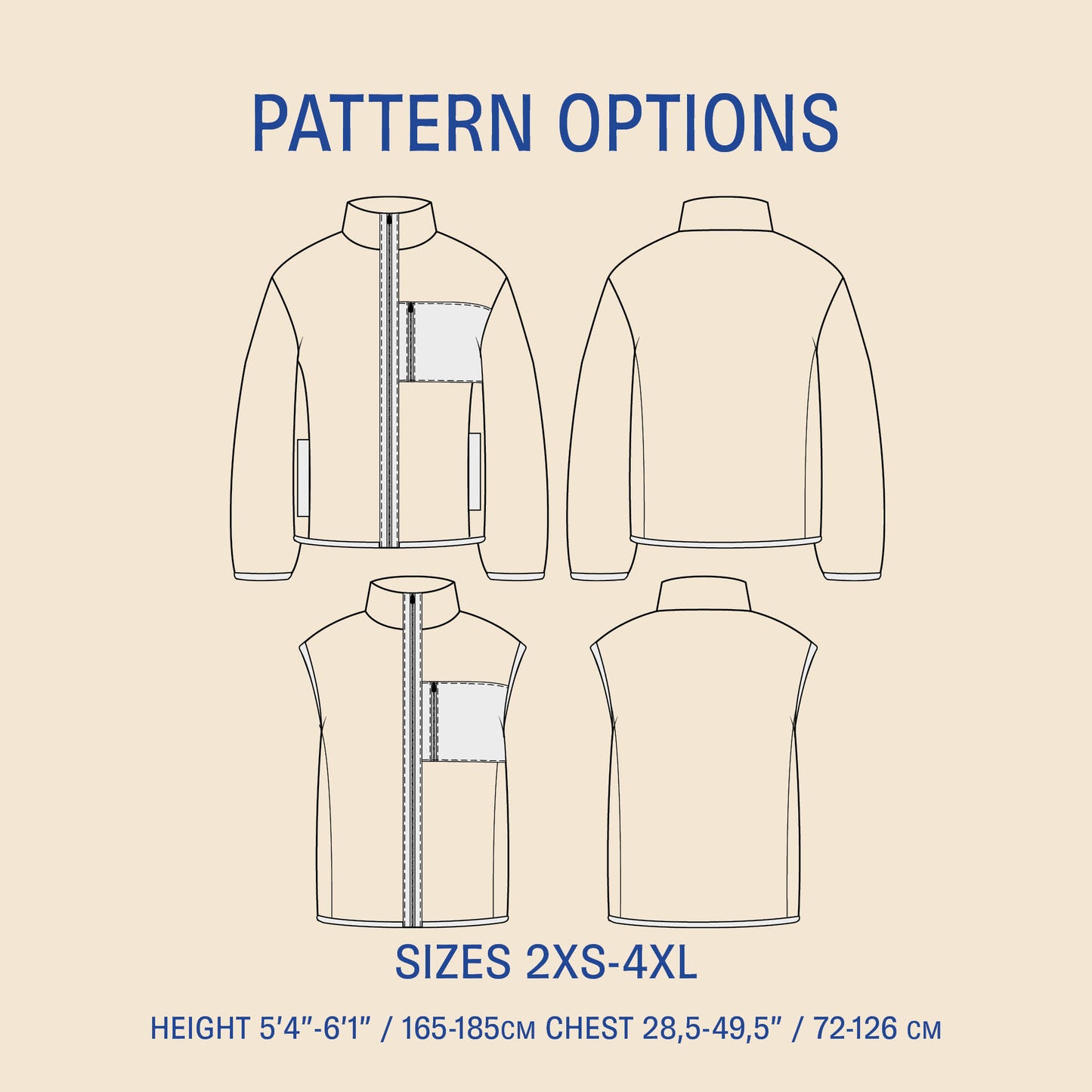 Cozy Fleece Jacket sewing pattern