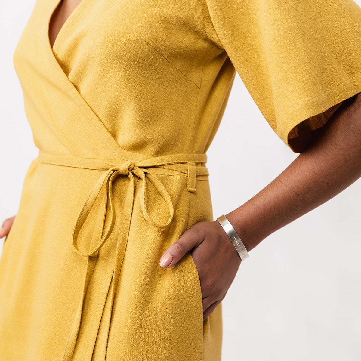 AARIA mini wrap dress