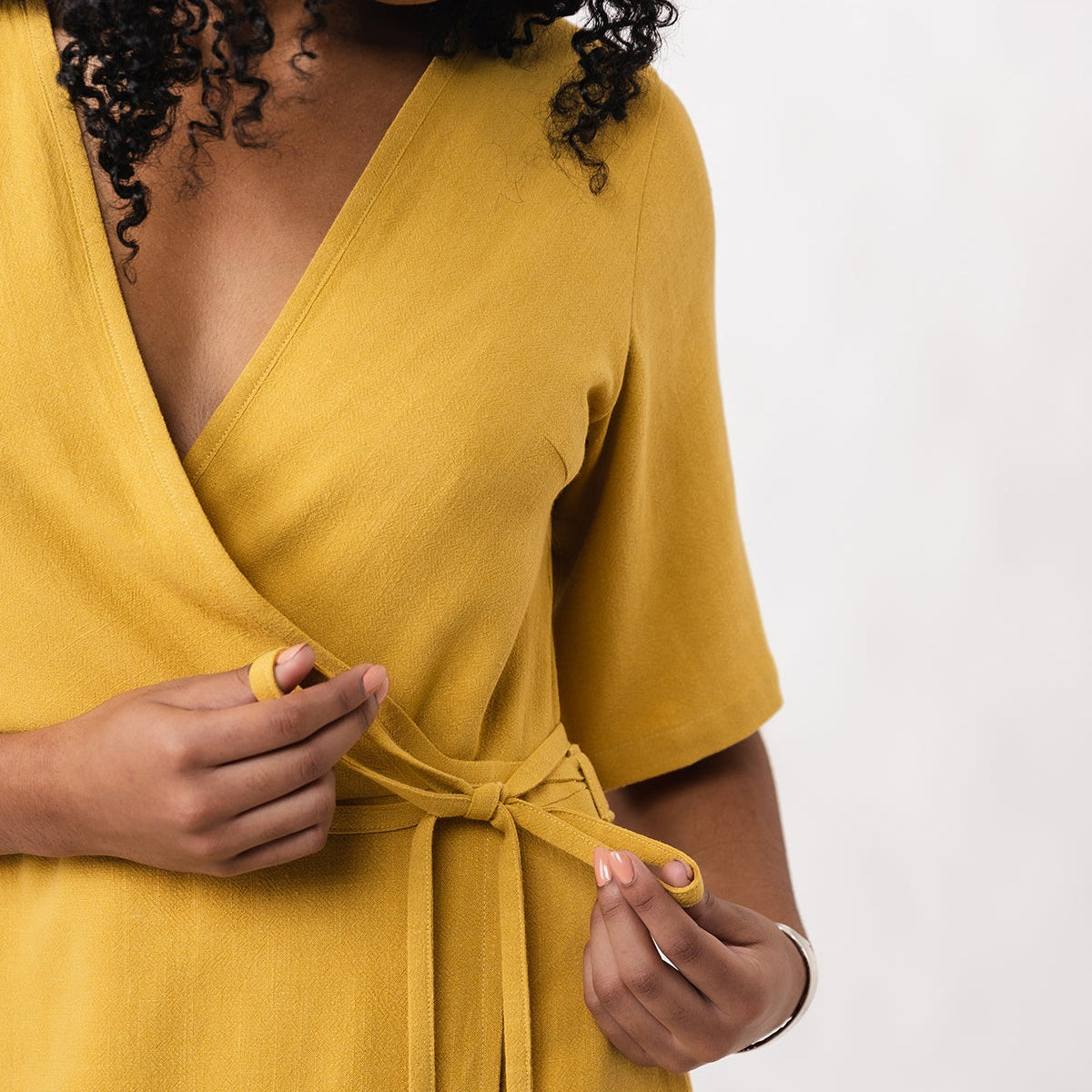 AARIA mini wrap dress
