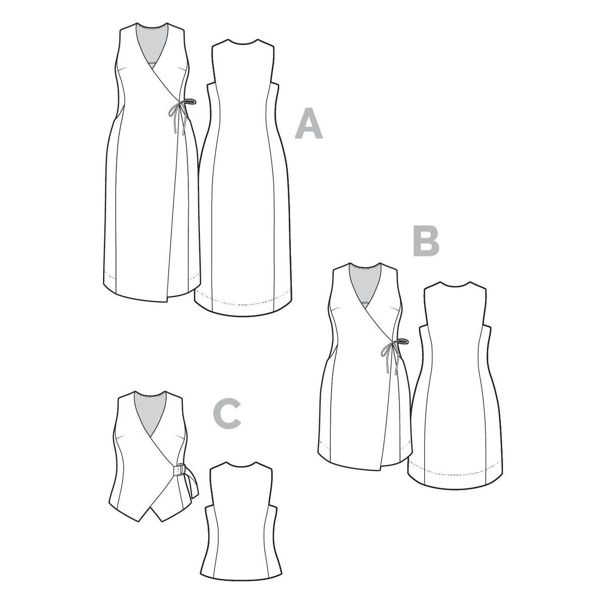 Aylin Wrap Dress + Vest 
