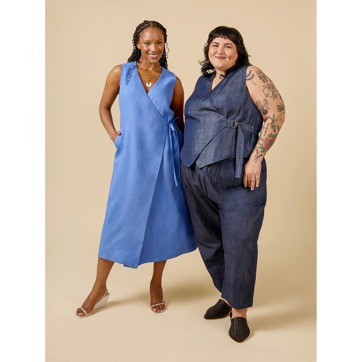 Aylin Wrap Dress + Vest 