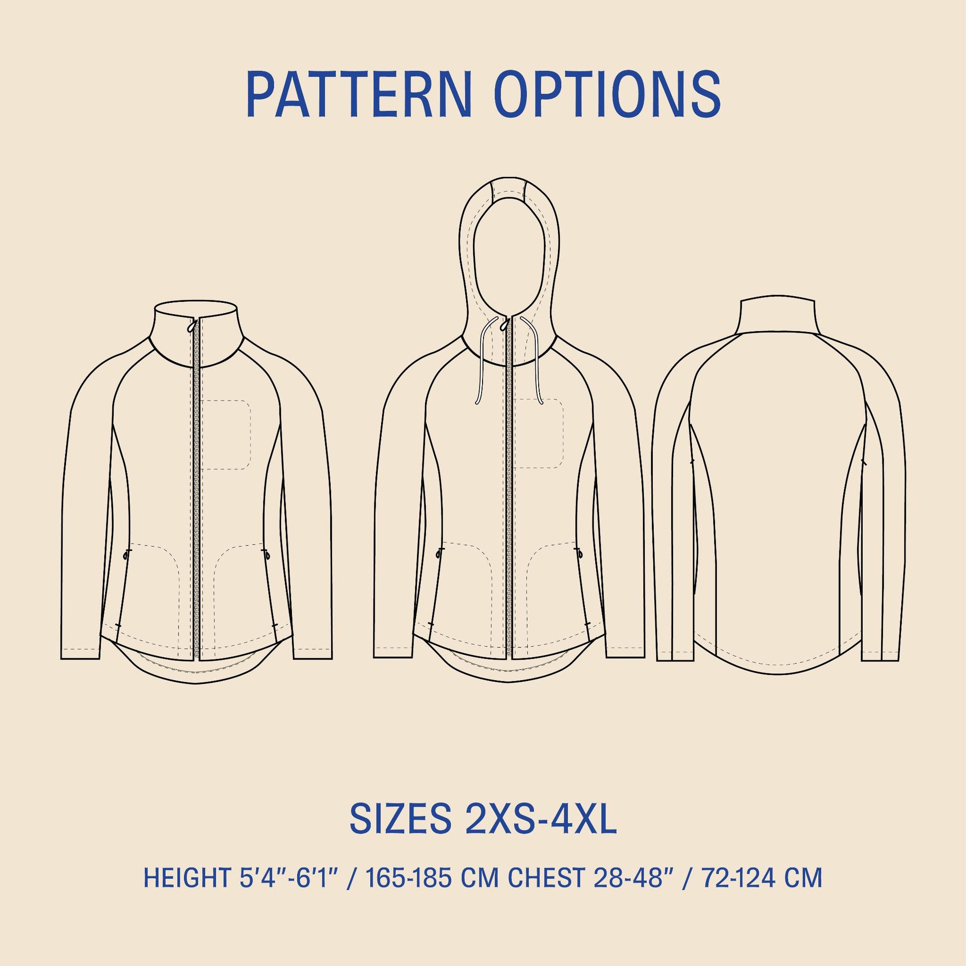 Men's Fleece jacket pattern Wardrobe By Me