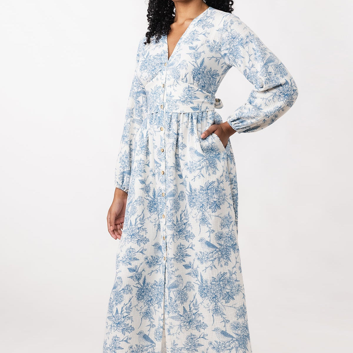 OODI gathered midi dress