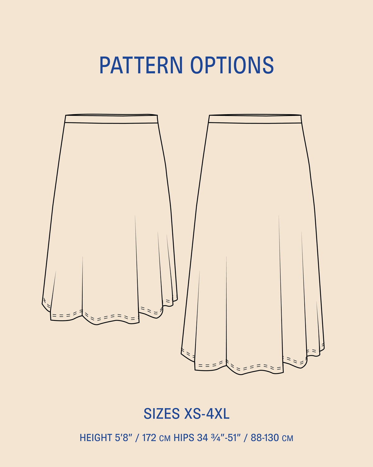 Simple Skirt sewing pattern