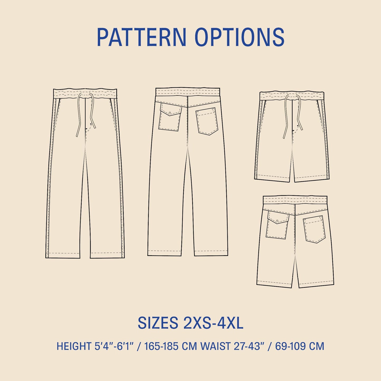 Summer pants sewing pattern Wardrobe By Me