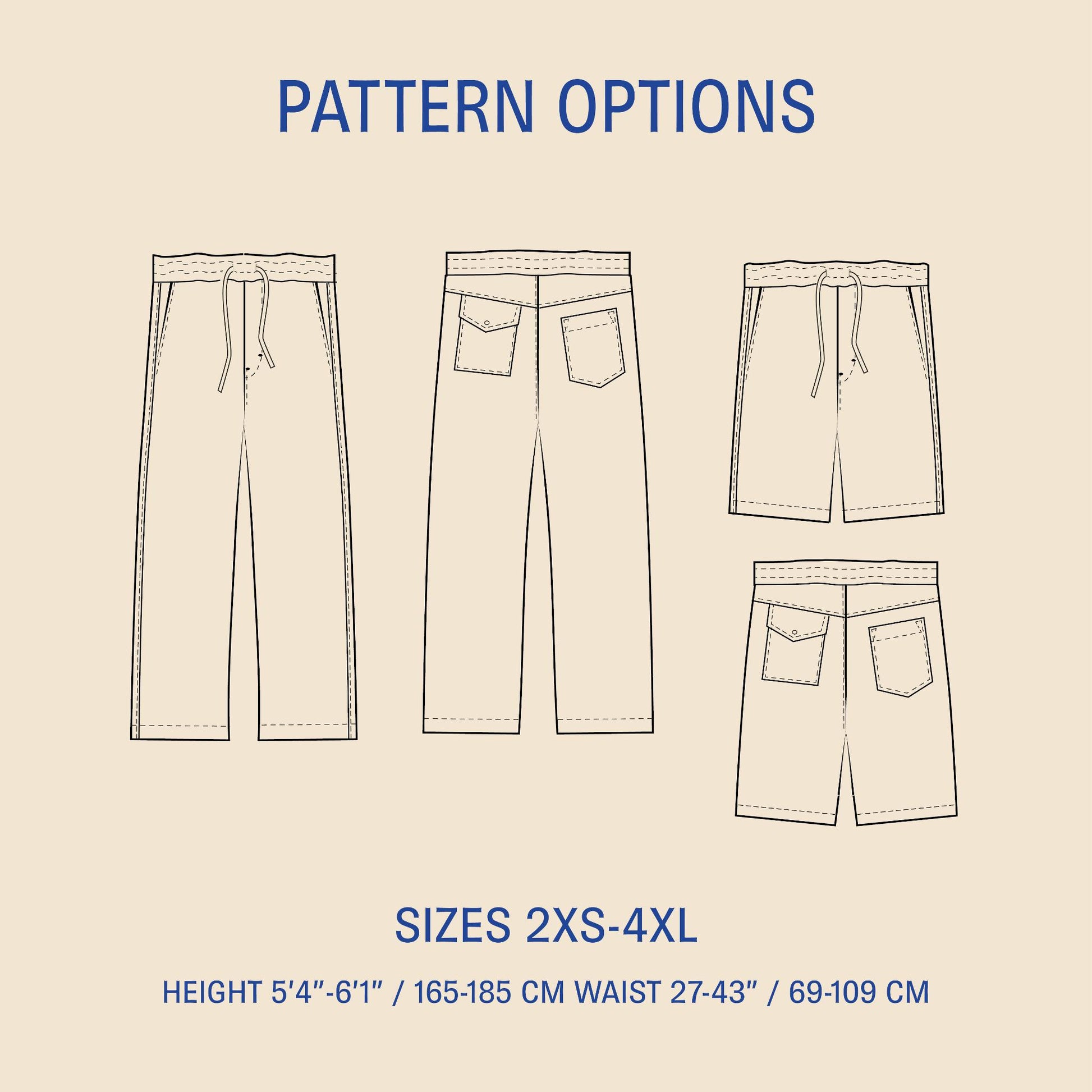 Summer pants sewing pattern Wardrobe By Me