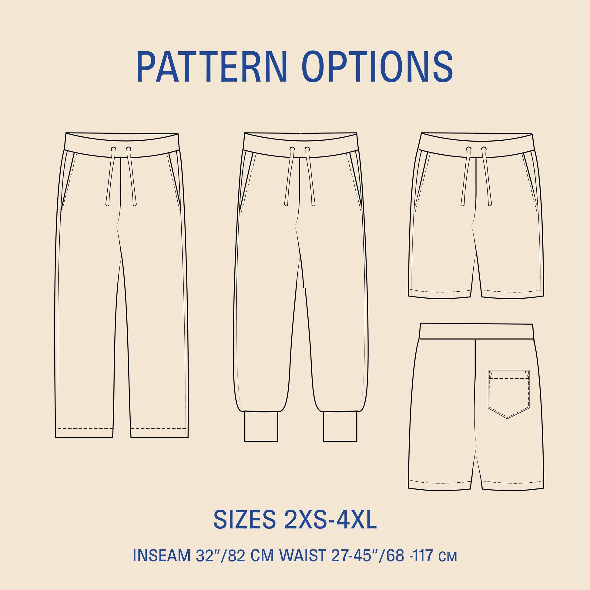 Sweatpants sewing pattern