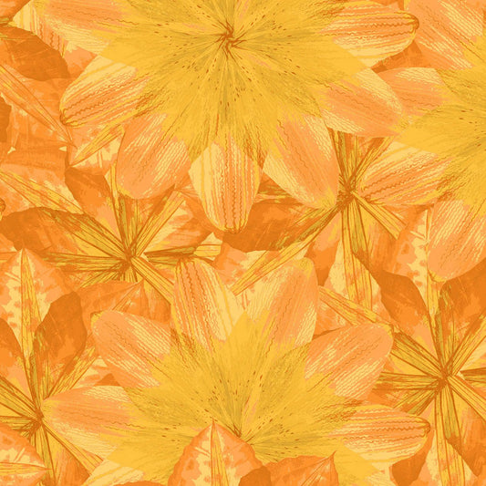 RJR-Kaleidoscope Floral Orange-fabric-gather here online