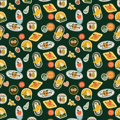 Cotton + Steel-Fruit Stickers Hunter-fabric-gather here online