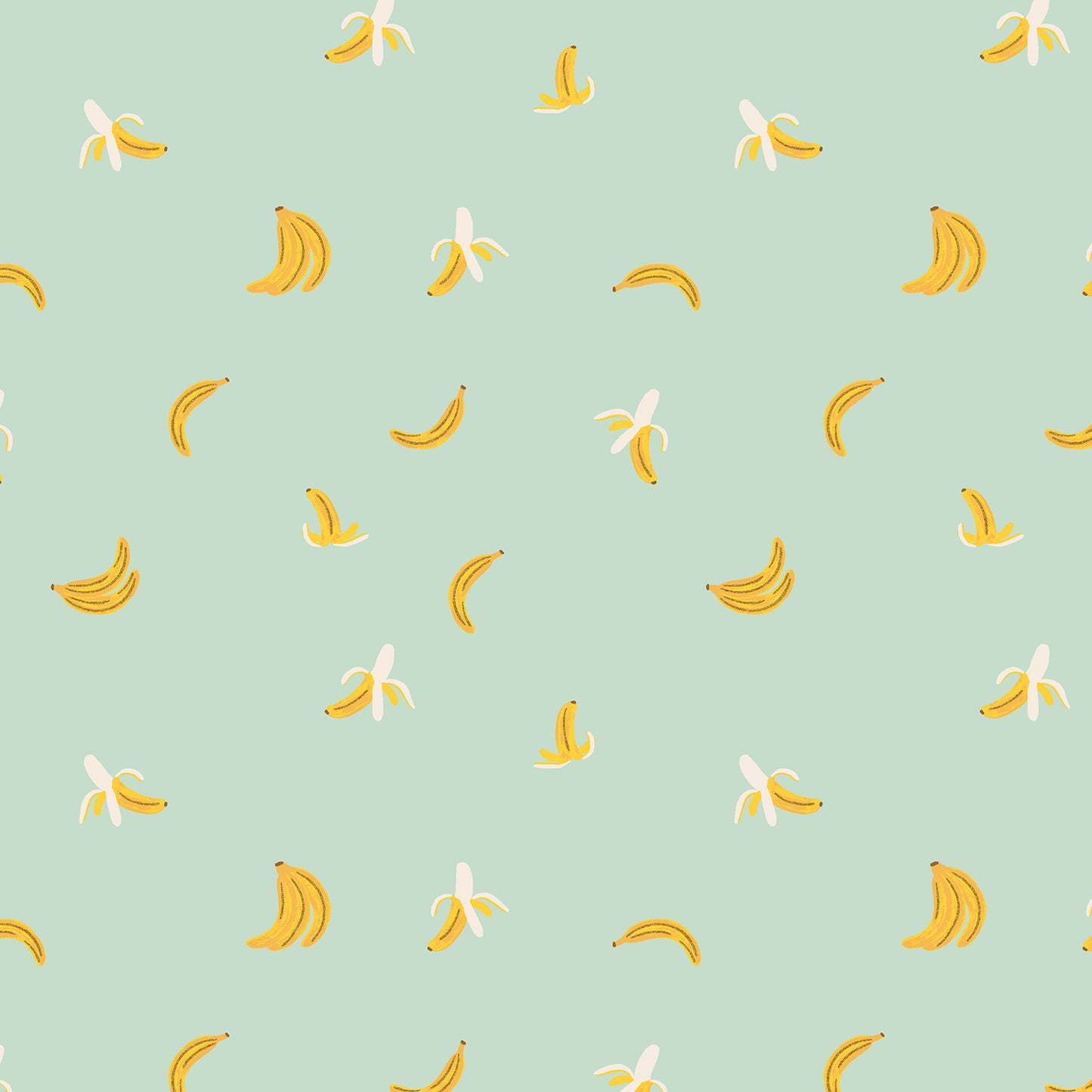 Cotton + Steel-Bananas Mint Metallic-fabric-gather here online