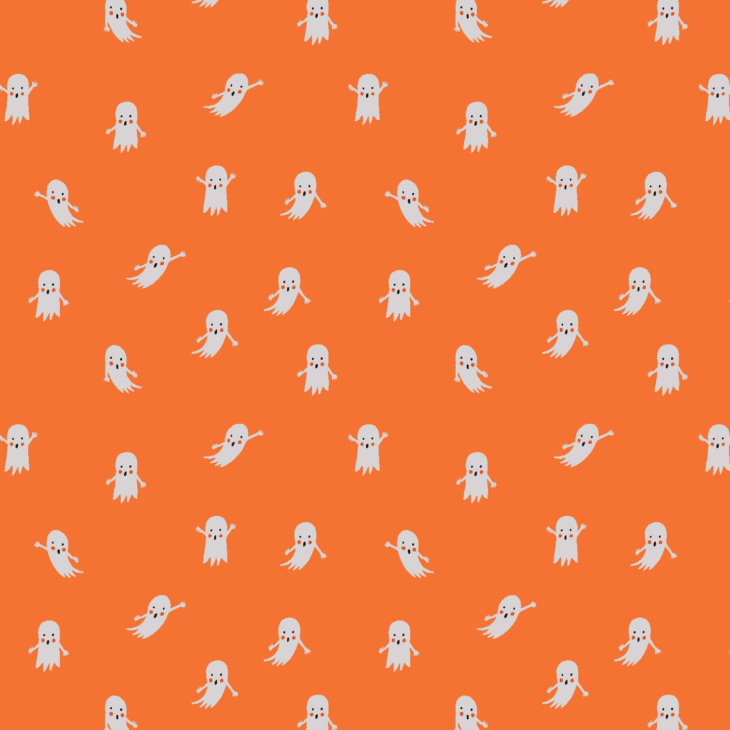 Cotton + Steel-Ghosts Orange-fabric-gather here online