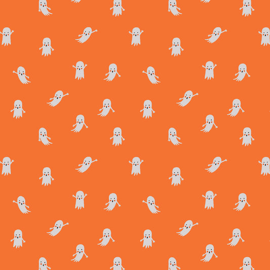 Cotton + Steel-Ghosts Orange-fabric-gather here online