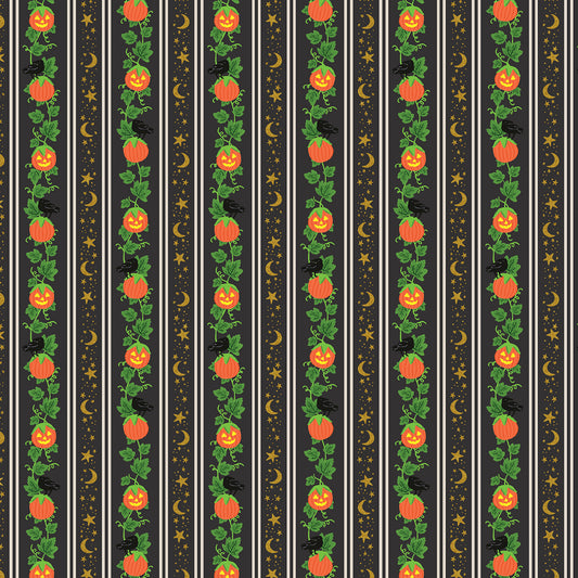 Cotton + Steel-Pumpkin Patch Black Metallic-fabric-gather here online