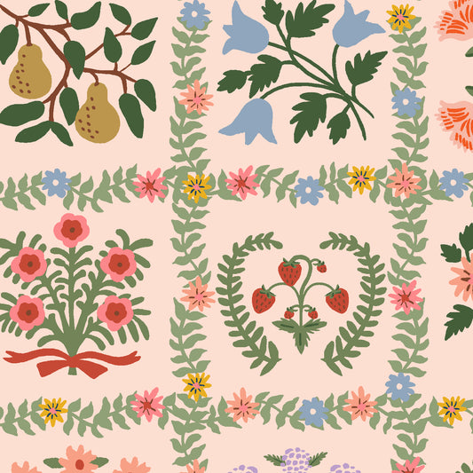 Cotton + Steel-Garden Album Pink Canvas-fabric-gather here online