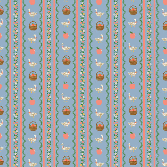 Cotton + Steel-Farmhouse Stripe Slate-fabric-gather here online