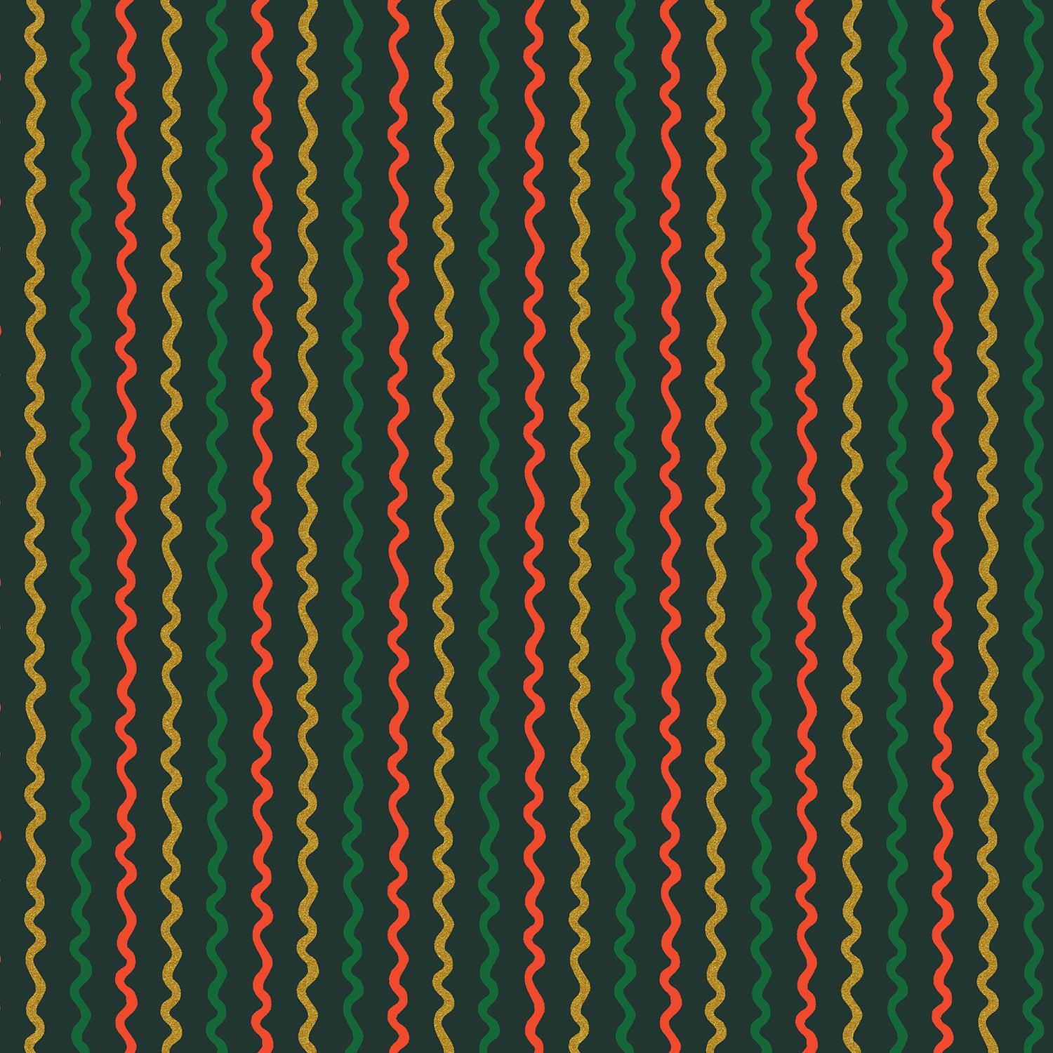 Cotton + Steel-Ribbon Stripe Evergreen Metallic-fabric-gather here online