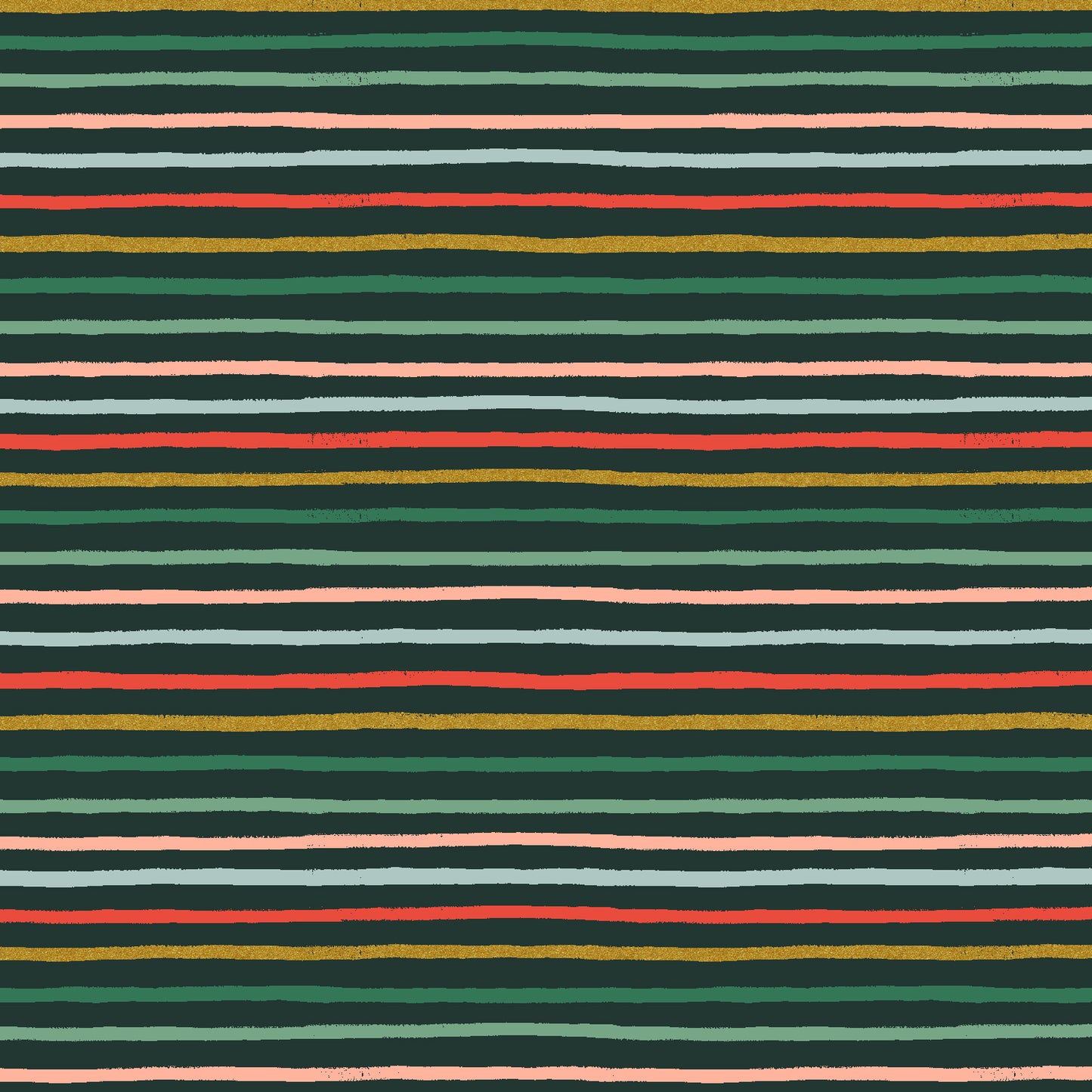 Cotton + Steel-Festive Stripe Evergreen Metallic-fabric-gather here online