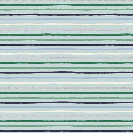 Cotton + Steel-Festive Stripe Mint Metallic-fabric-gather here online