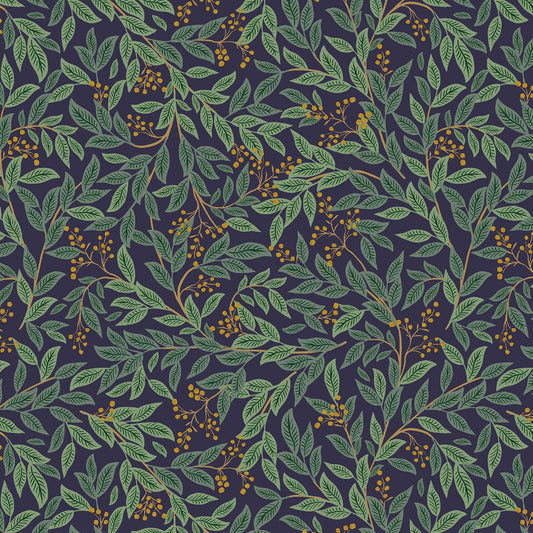 Cotton + Steel-Willowberry Navy Metallic-fabric-gather here online