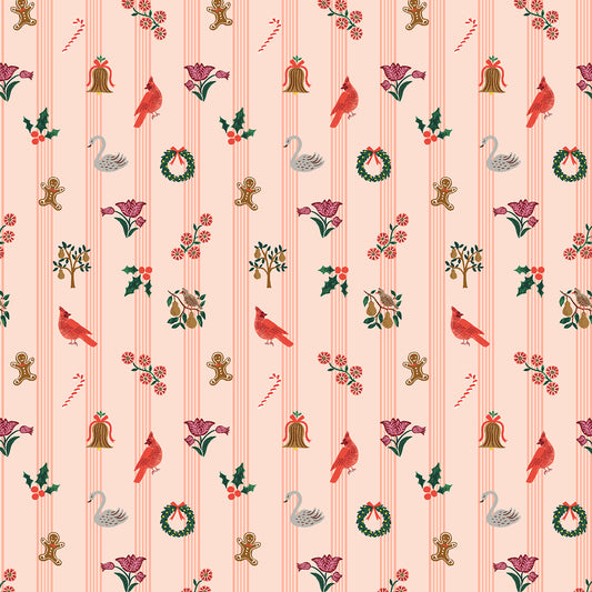 Cotton + Steel-Yuletide Blush-fabric-gather here online