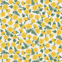 Cotton + Steel-Dianthus Yellow-fabric-gather here online
