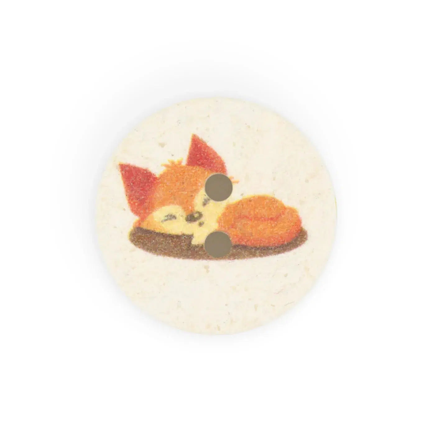 Dritz-15mm Recycled Cotton Button Card - Fox-button-gather here online