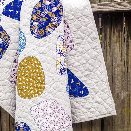 gather here classes-Sea Glass Quilt Top: Machine Applique - 2 sessions-class-gather here online