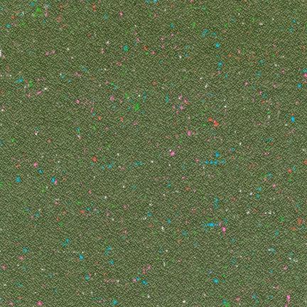 Robert Kaufman-Shetland Flannel Speckle, Olive-fabric-gather here online