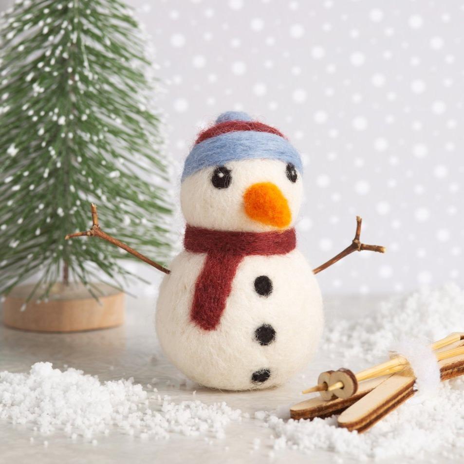 Hawthorn Handmade-Snowman Mini Needle Felting Kit-craft kit-gather here online