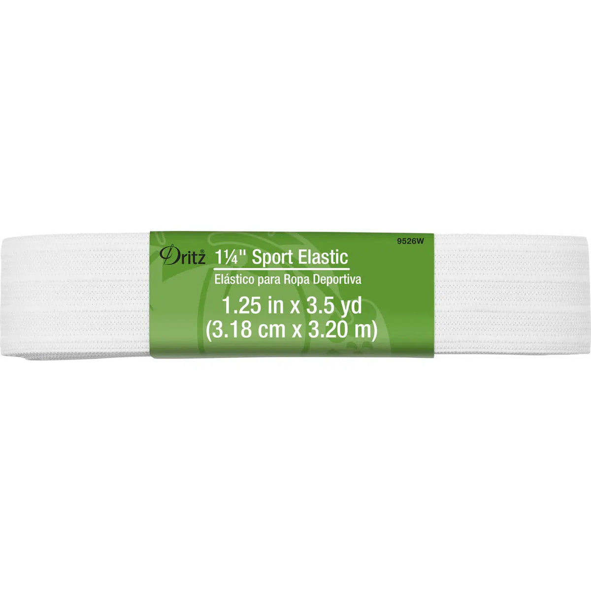 Dritz-1-1/4" Sport Elastic, 3.5yds - White-elastic-gather here online
