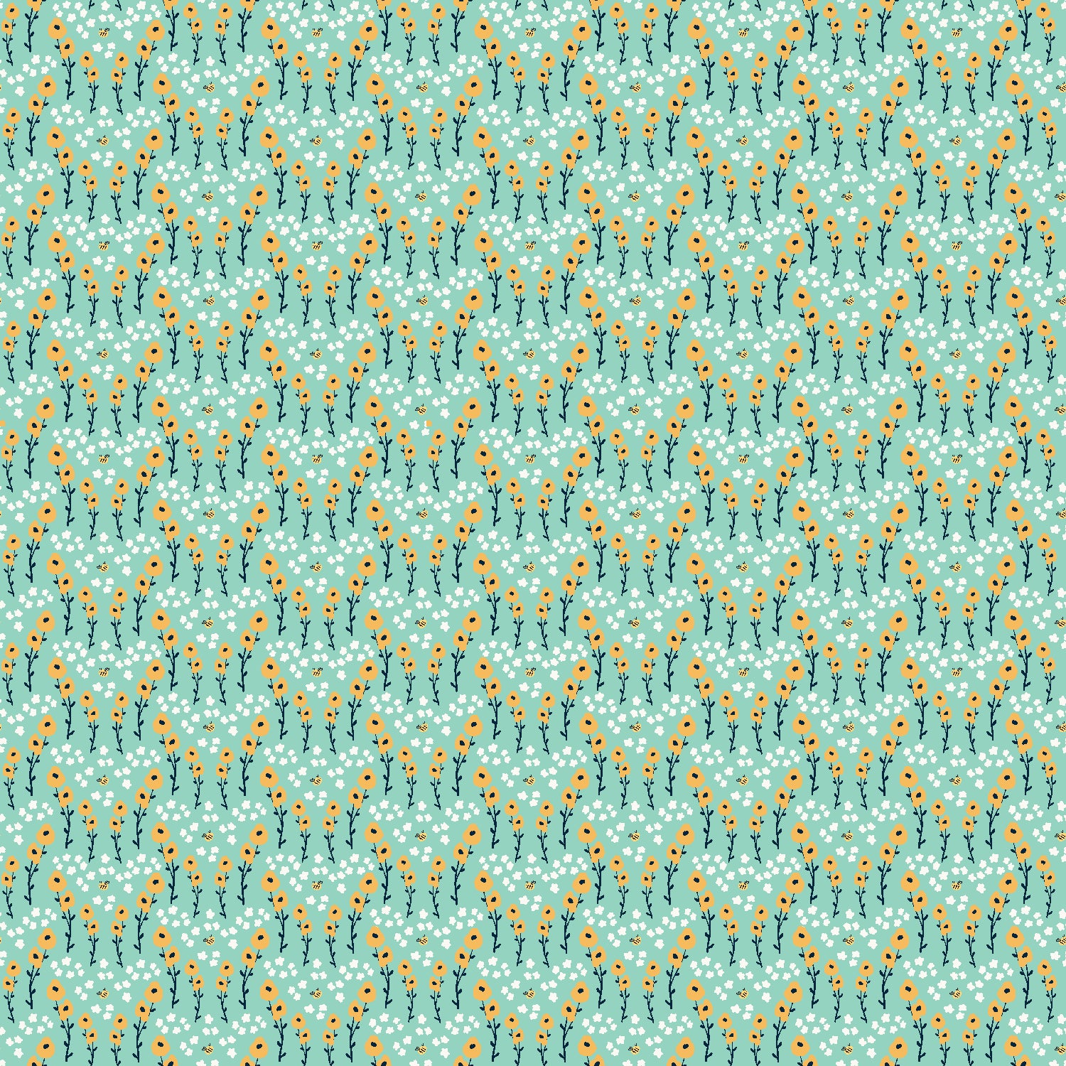 Cotton + Steel-Nice To Bee With You Crystal Clear-fabric-gather here online