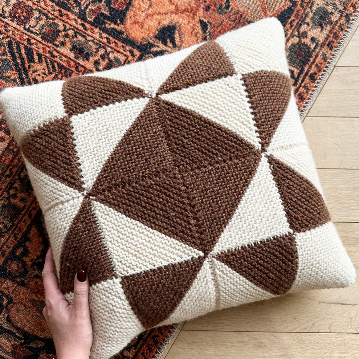 Triangle shops throw pillow