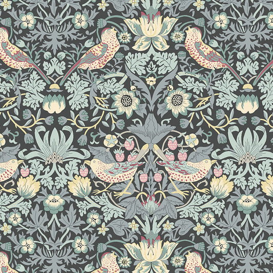 Liberty of London-Tana Lawn - Strawberry Thief Grey-fabric-gather here online