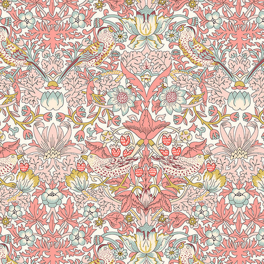 Liberty of London-Tana Lawn - Strawberry Thief Spring Light Pink-fabric-gather here online