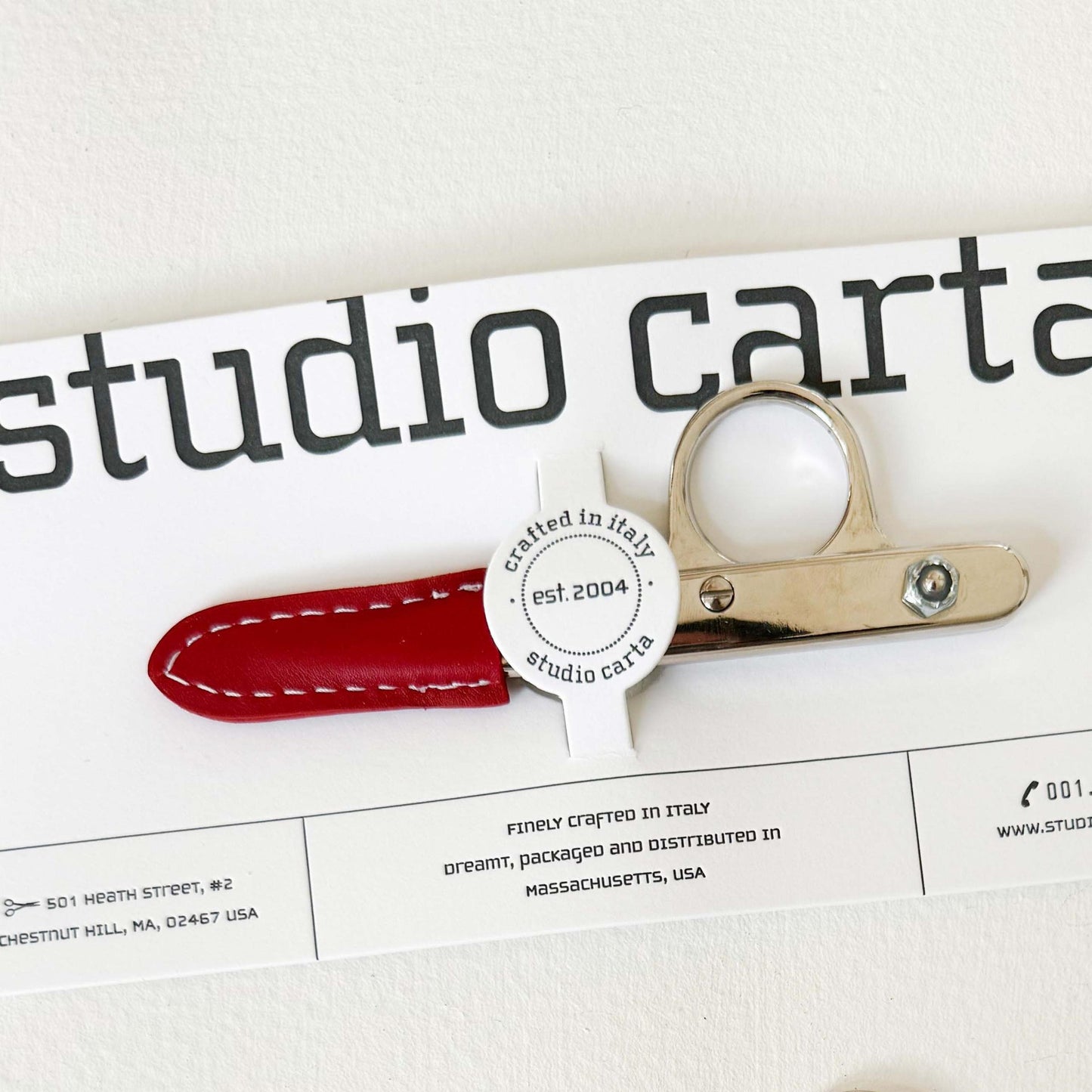 Studio Carta-Thread Clips - Red Leather Cover-scissors + snips-gather here online