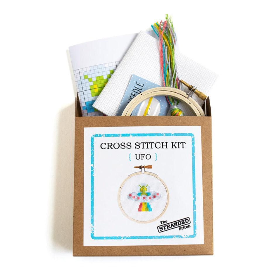 Joyful Grid cross stitch kit – budgiegoods